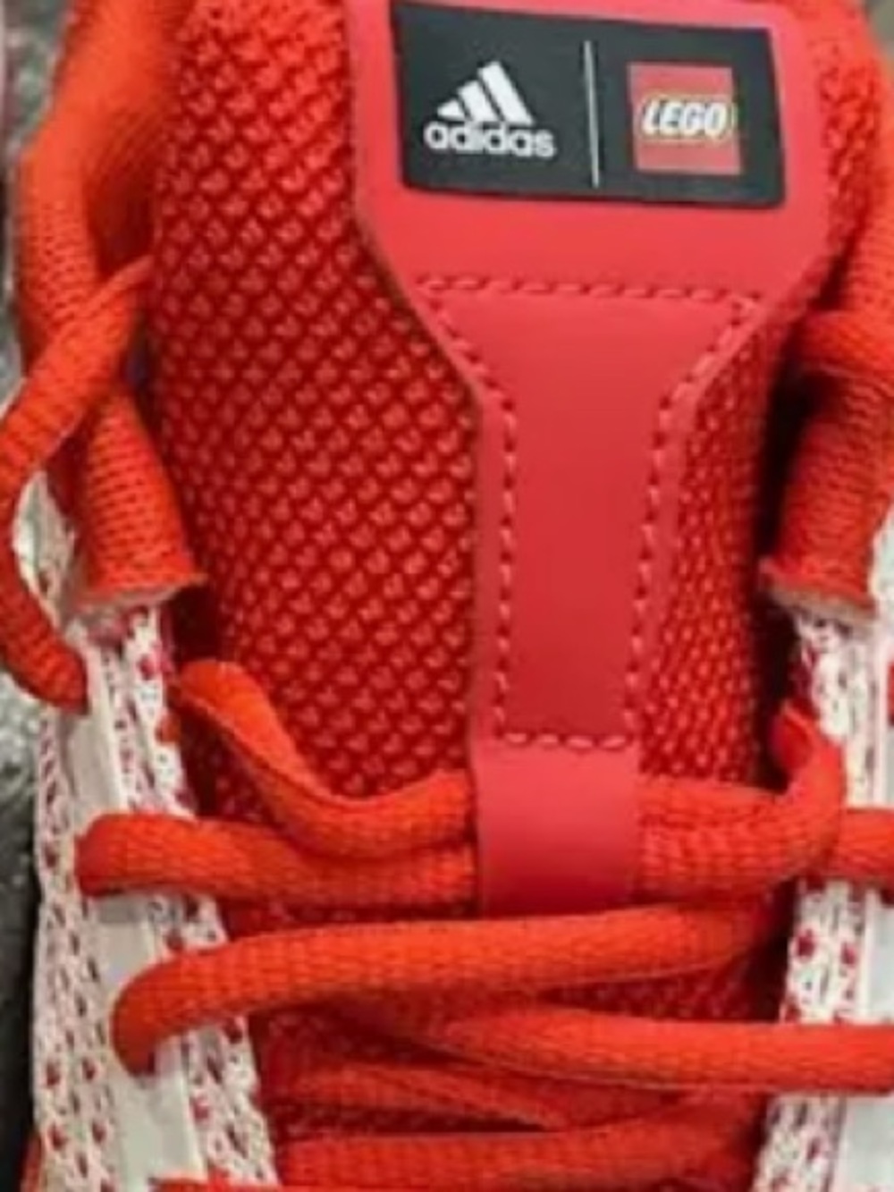 LEGO Adidas Women's Lightweight Red Mesh Athletic Sneakers - Picture 9 of 10